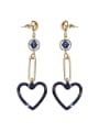 thumb Gold Plated Heart-shaped drop earring 0