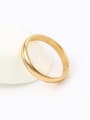 thumb Copper Alloy 18K Gold Plated Vintage style Smooth band ring 0