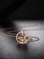 thumb Fashion Multi-color Gemstones Round Necklace 3