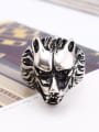 thumb Retro Wolf Head Statement Ring 1