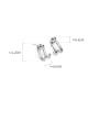 thumb 925 Sterling Silver With Platinum Plated Cute Irregular Earrings 2