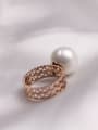 thumb Hollow Heart Artificial Pearl Ring 0