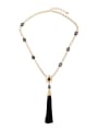 thumb Long Tassel Sweater Alloy Necklace 0
