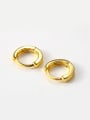 thumb Simple Smooth Gold Plated Clip Earrings 2