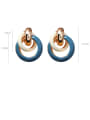 thumb Alloy With Rose Gold Plated Fashion Round Stud Earrings 4
