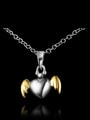 thumb Fashion Little Heart Gold Plated Wings 925 Sterling Silver Pendant 0
