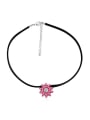 thumb Simple austrian Crystals-Studded Flowers Alloy Crystal Necklace 3