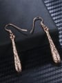 thumb Trendy Rose Gold Plated Water Drop Shaped Earrings 1