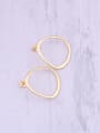 thumb Titanium With Gold Plated Simplistic  Hollow Geometric Hoop Earrings 3