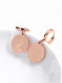 thumb Stainless Steel With Rose Gold Plated Lady Round Elizabeth S 1981 Stud Earrings 1