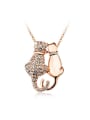 thumb Women Elegant Rose Gold Crystal Necklace 0