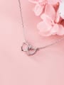 thumb 925 Sterling Silver With  Cubic Zirconia Simplistic Heart Necklaces 1