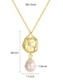 thumb 925 Sterling Silver With Gold Plated Simplistic Flower Necklaces 3