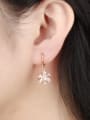 thumb Fashion Snowflake White Zircon Women Earrings 1