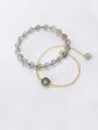thumb 925 Sterling Silver With Gold Plated Simplistic Charm Bracelets 1