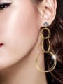 thumb Copper With Gold Plated Exaggerated Oval Earrings 1