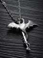 thumb Punk style Personalized Little Sword Titanium Necklace 2