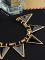 thumb Punk style Black Acrylic Triangles Pendant Gold Plated Necklace 1