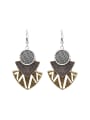 thumb Vintage Exaggerated style Three Color Plated Alloy Drop Earrings 0