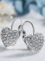 thumb Heart-shaped Crystal drop earring 2