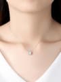 thumb 925 Sterling Silver With Platinum Plated Simplistic Geometric Necklaces 1