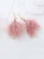 thumb Alloy With Gold Plated Simplistic  Irregular Feather Hook Earrings 1