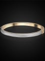 thumb Double Color Gold Plated Artificial Leather Bangle 1
