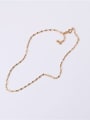 thumb Titanium With Gold Plated Simplistic Short clavicle Necklaces 2