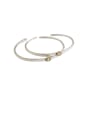 thumb 925 Sterling Silver With Platinum Plated Simplistic Face Free Size Bangles 0