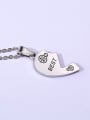 thumb Stainless Steel With English Alphabet Simplistic Heart Necklaces 4