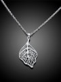 thumb Exquisite Platinum Plated Leaf Shaped Necklace 1