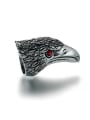 thumb Exquisite Eagle Shaped Red Rhinestone Titanium Ring 0