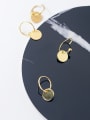 thumb 925 Sterling Silver With 18k Gold Plated Delicate Round Drop Earrings 2