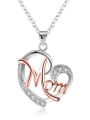 thumb Copper With Cubic Zirconia Simplistic Color separation heart shape Necklace 2