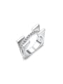 thumb All-match Copper Platinum Plated Zircon Ring 0