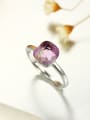 thumb Simple Square Crystal Ring 1