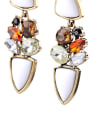 thumb Colorful Artificial Stones Alloy Chandelier earring 3