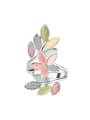 thumb Fashion Colorful Enamel Flowery Silver Plated Alloy Ring 0