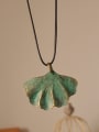 thumb Women Green Leaf Shaped Necklace 0