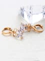 thumb Copper Alloy 18K Gold Plated Fashion Bow Two Pieces Zircon Jewelry Set 2