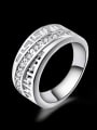 thumb Micro Pave Zircons Silver Plated Women Ring 2