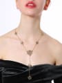 thumb Ancient Hollowed Out Star Long Pendant Western Style Necklace 1