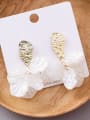 thumb Alloy With Imitation Gold Plated Simplistic Colorful sequins Leaf Drop Earrings 3