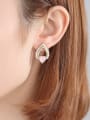 thumb Copper With 18k Gold Plated Trendy Heart Cluster Earrings 1