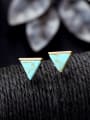 thumb Lovely Triangular Synthetic Stones  Alloy stud Earring 1