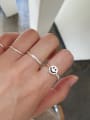 thumb Sterling silver simple smile smiling face ring 1