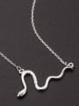 thumb S925 Silver Snake Necklace 0