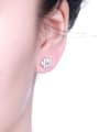 thumb 925 Silver Star Shaped Zircon stud Earring 1