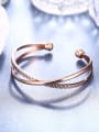 thumb Delicate Rose Gold Plated Cross Bangle 1
