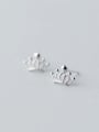 thumb S925 Silver Sweet Queen Crown Small stud Earring 0